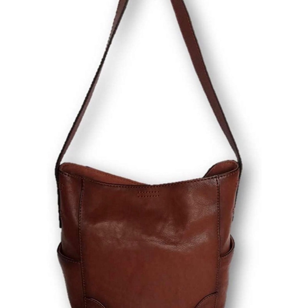 FRYE Leather Side Pocket Hobo Shoulder Bag, - Picture 6 of 14